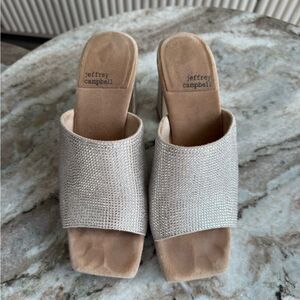 Jeffrey Campbell
Caviar Embellished High Heel Slide Sandals size 5.5 mules